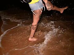 She says, 'Watch me squirt on the beach'