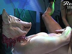 german guy gets strapon assfuck for being a perverse sow