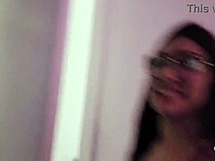 Young 18+ amateur teen mel khalifa gets kissed and fucked in pov with small tits on display.