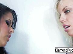 Diamond and Britney Amber on White Lesbian Scene