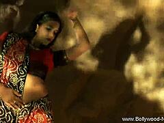 Erotic Indian Brunette Performs Seductive Striptease And Teasing Dance.