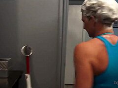 Deauxma gives shampoo treatment followed by detailed blowjob on big tits.
