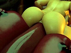 Whoa, this futanari succubus is getting wild in her intense solo session tonight