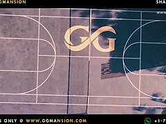 Horny latina girl with big ass in roast chicken position for lesbian fun.