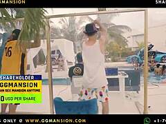 Horny latina girl with big ass in roast chicken position for lesbian fun.