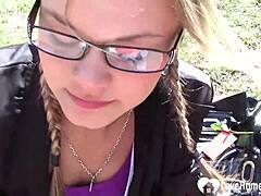 Cutie At Playground Excels In Sucking Skills