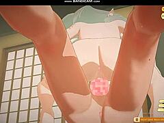 Nude girl asks, 'Want to play?'