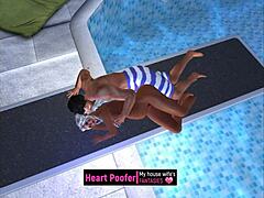 Sex Taken At Public Swimming Pool On Jumping Board