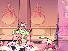 精灵麦克斯探索第三阶段画廊的内射场景