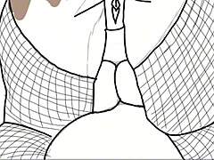 Detailed Drawing Of Black Big Booty BBW In Doggy Style Position, Bent Over With Fat Ass Exposed