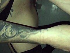 i saw this tattooed chick sucking a stranger in the booth, so hot!