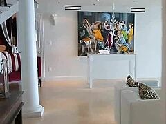 wicked teen 18+ beauty adores old partner's balls with nasty sloppy licking in pov orgasm