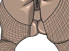 Detailed Drawing Of Black Big Booty BBW In Doggy Style Position, Bent Over With Fat Ass Exposed