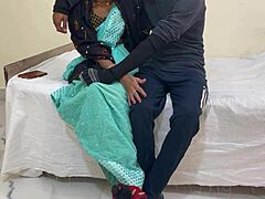 sexy horny brunette girl riding on dick in the bedroom