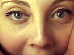 Pretty Eyes Licks Girlfriends Pussy Passionately in Homemade POV.