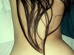 Petite Latina teen plays with his hard cock, bent over for doggystyle before his trip