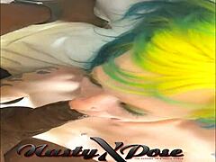 I watch the skinny whore suck dick