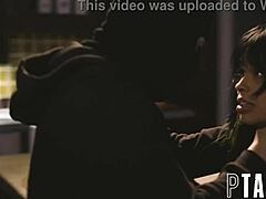 masked man tommy pistol fucks petite teen karen in hardcore reality scene