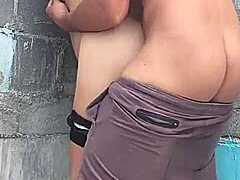 Fucking My Brunette Neighbor With Brown Eyes Against The Wall Hard