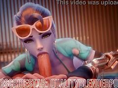 Widow Deepthroats Cock On The Beach