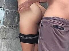 Fucking My Brunette Neighbor With Brown Eyes Against The Wall Hard