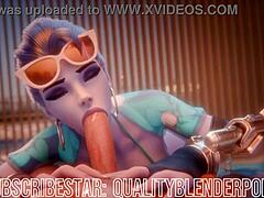 Widow Deepthroats Cock On The Beach