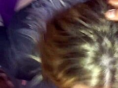 She sucks my friend until I explode cum all over her slutty face.