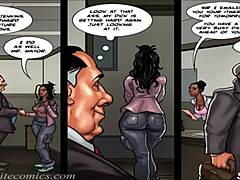 Fan, denna Black Lives Matter demonstrant knullas hårt av en stor kuk politiker i smärtsam tecknad skandal med närbild cum på tuttar!