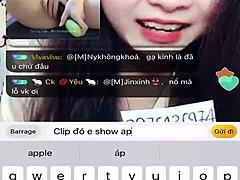 Jin Xinh bunny live show full face.