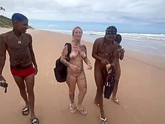 Nude beach antics with amateurs