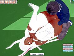 The big-ass bunny reaches intense orgasm in this game