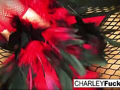 charley chase says, 'look at my big tits in lingerie'