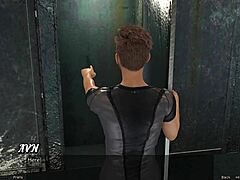 Εγκλωβισμένη στο διάστημα, η γλυκιά κοκκινομάλλα Haylee μοιράζεται το πρώτο της τεράστιο φιλί.