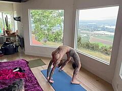 Nude yoga for happy cats