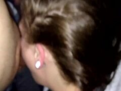 amateur blonde woman shares a homemade moment with hand movements and smiles