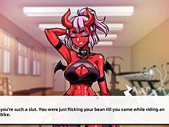 Succubus at the gym for fun