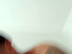 Brunette in anal scene ending with drink.