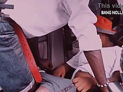 Car ride with ebony princess in lonely neighborhood