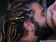 Hot gay guys doing rimjob in pool threesome