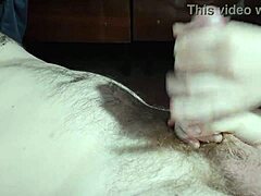 wanking my dick and not letting him cum until i sit on top of him with my cunt