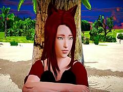 My new famly 288 with small tits redhead in cartoon.