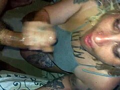 Blonde Girlfriend Deepthroats Cum at Breakfast