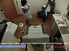 Saggy ebony beauty gets gyno exam