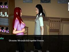 My new family in this game with redhead and brunette teens.