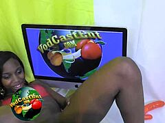 I interview master in full scene with dildo and toys.