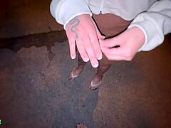 feeling excited finding outdoor spot for teen blowjob in public