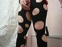 Transvestite Plays With Dildo Suggestively