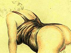 Vintage erotic art illustrations