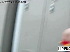 Lily casually toys with her pussy on the bed, building up until she squirts everywhere in ecstasy.