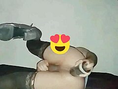 Crossdressed Analwhore SofiBlack Enjoys Dildo in Bent Over Position